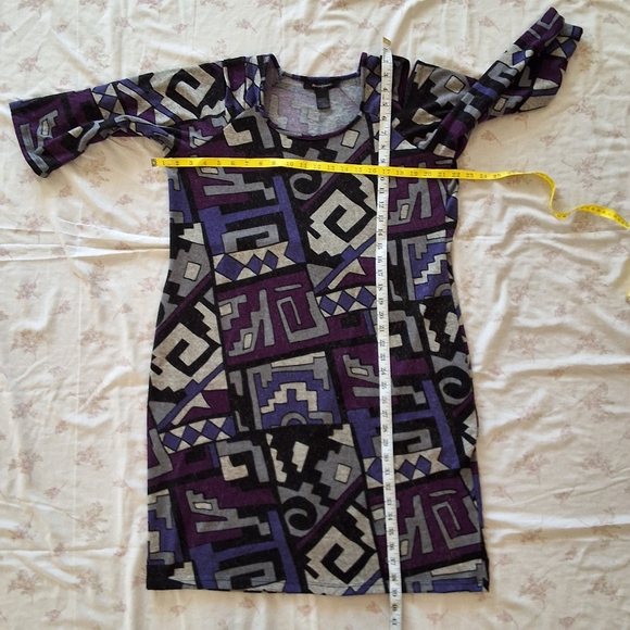 Ashley Stewart Purple Gray and black Dress Plus Size 18 . - Picture 4 of 10